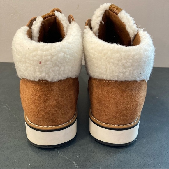 Sonoma sz 7 chestnut faux suede faux fur cuff booties - Picture 7 of 16